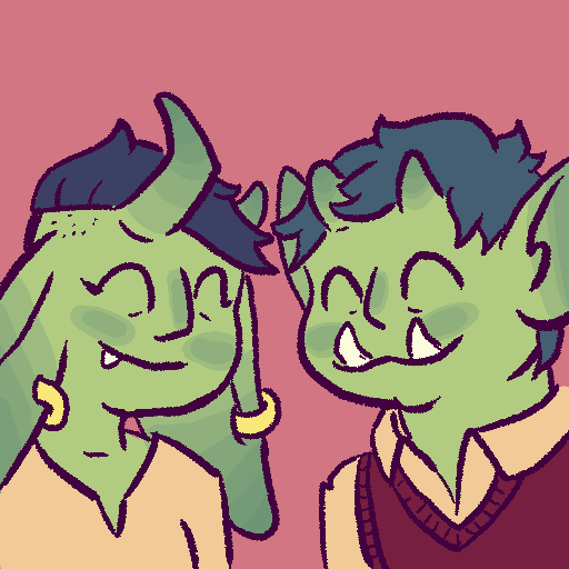 two smiling goblins!